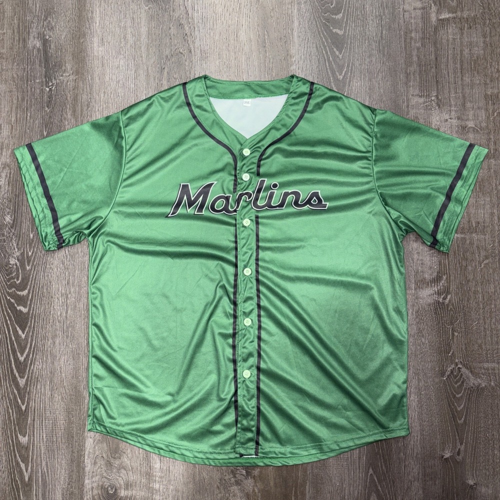 Miami Marlins Flanigans Baseball Jersey Adult Size XXL MLB Promo Fest Shirt